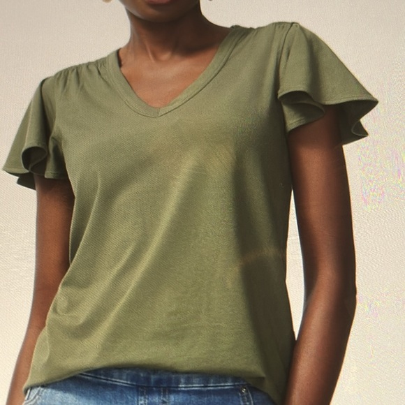 Chico's Tops - Chico’s Touch of Cool Flutter Sleeve Tee